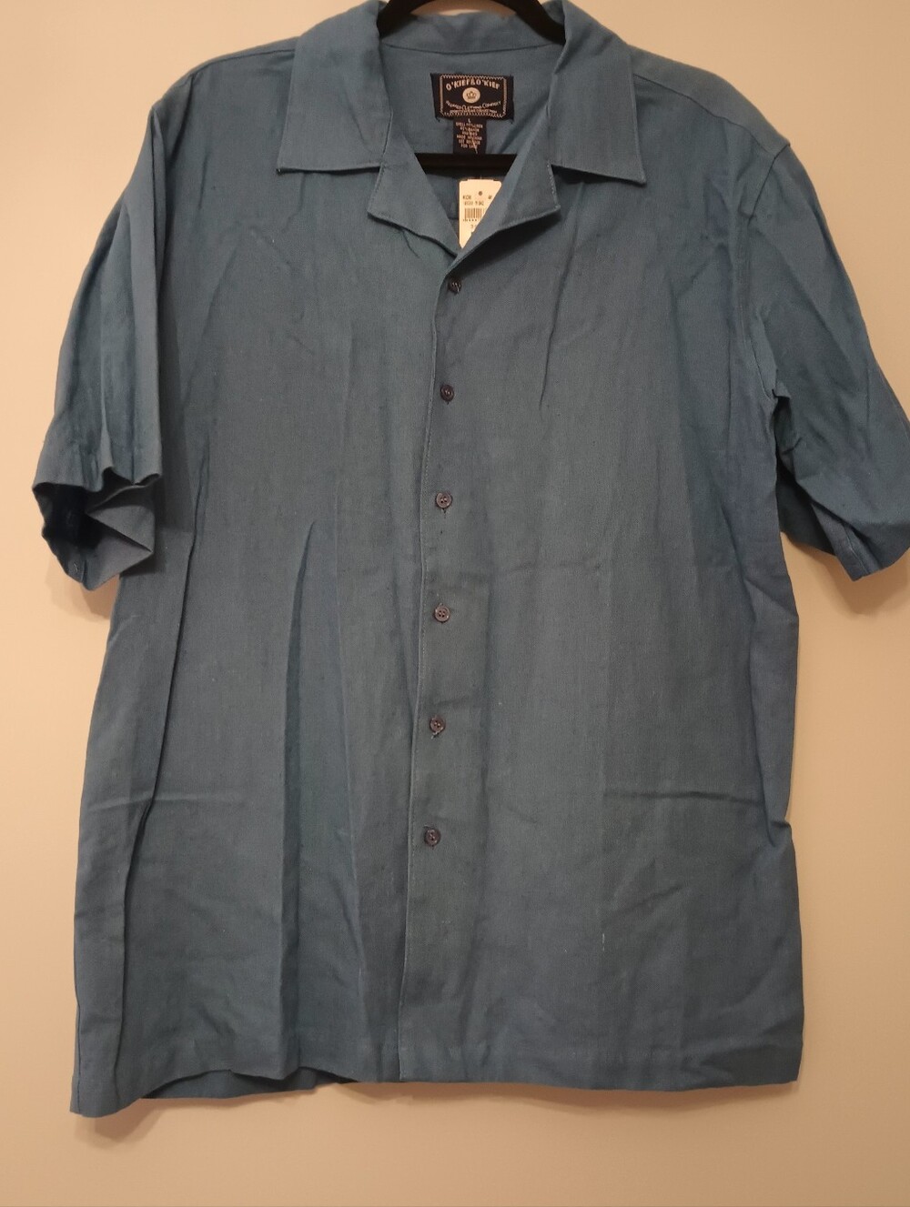Men's O'Kief & O'Kief Short-Sleeve Button-Down Linen Blend Shirt L